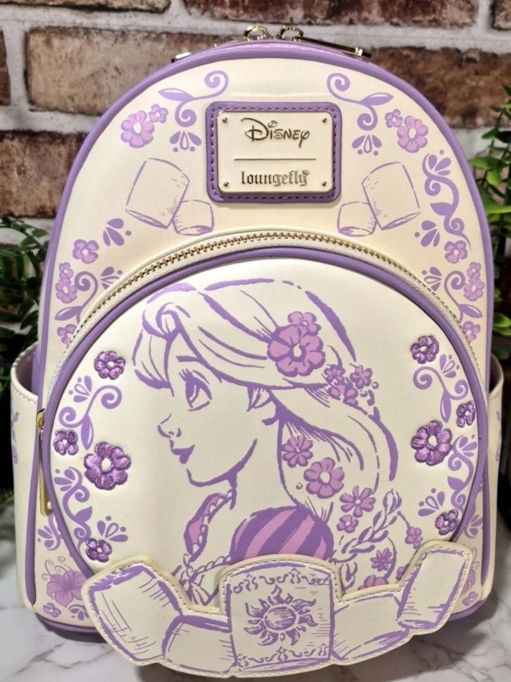 Loungefly Disney Tangled Rapunzel Sketched Mini Backpack  ☆NWT